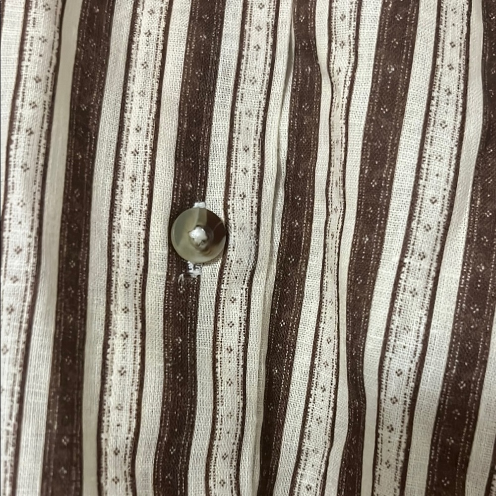 Parterre Owen Dress in Brown Remy Stripe Button-Up Maxi Dress, Parterre, pockets - Picture 4 of 9